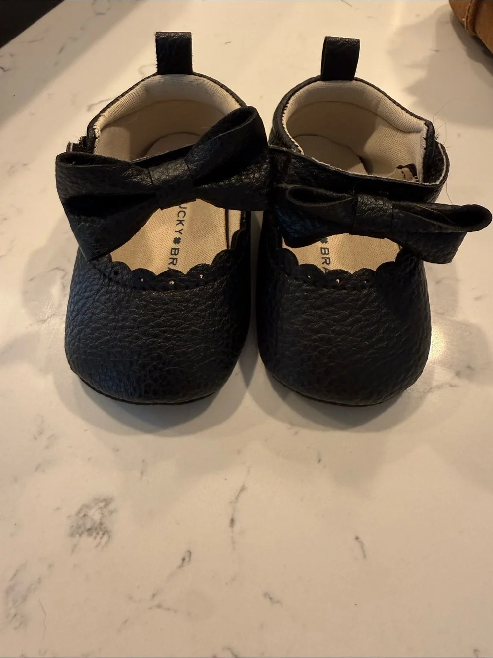 Lucky Brand Black Baby Girl Mary Jane Shoes with Bow
